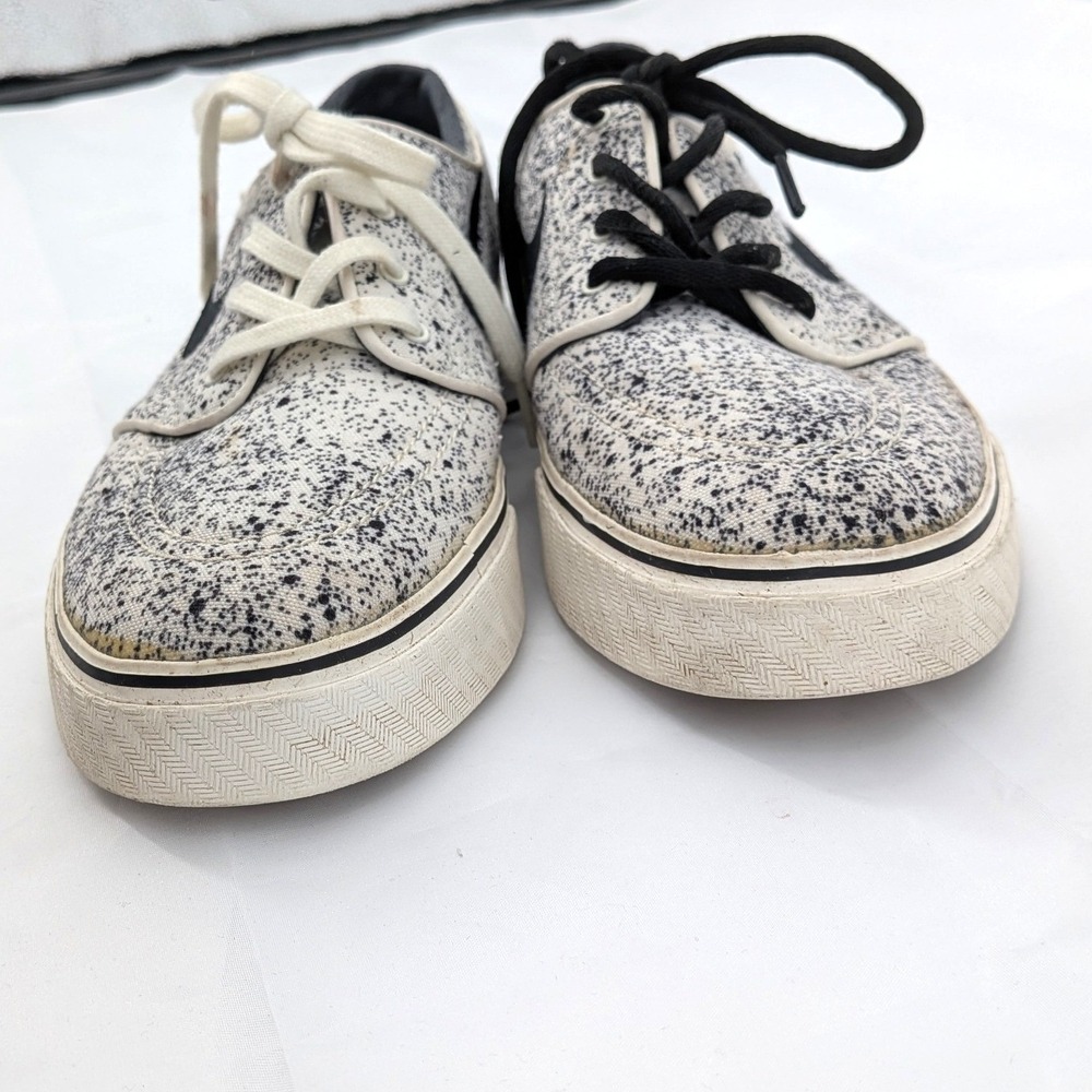 Nike Stefan Janoski Speckled Canvas‎ Skate Shoes Women's 8 Black White - Picture 8 of 14